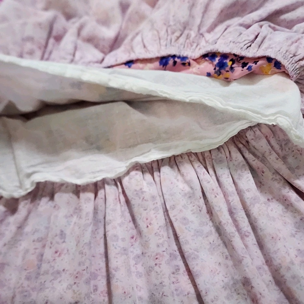 R Vivimos Dress‎ Women's S Sleeve Mixed Print Balloon Sleeve Ruffles Boho Tiered - Picture 5 of 8